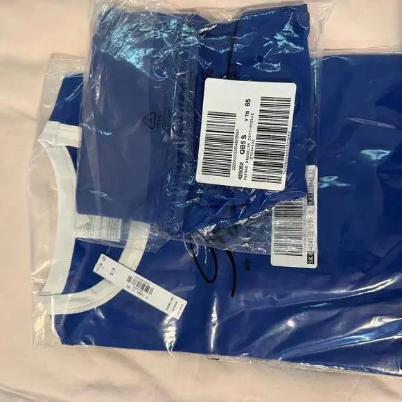 Frankie's Bikinis Brooklyn blue shirt and shorts Set